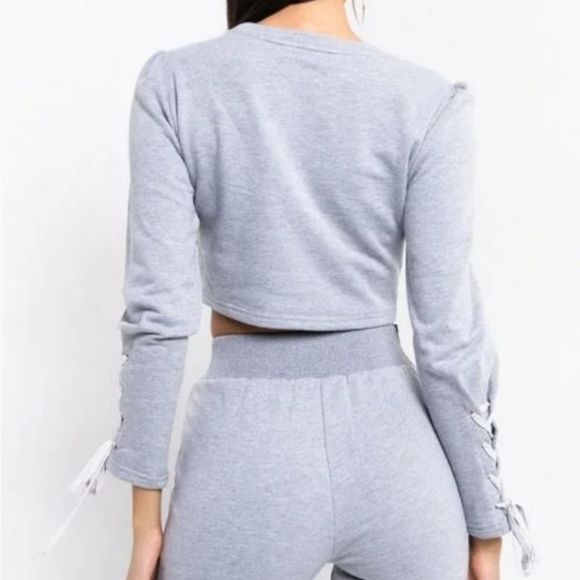 "Cropped, Sweat Shirt" - Picture 2 of 6